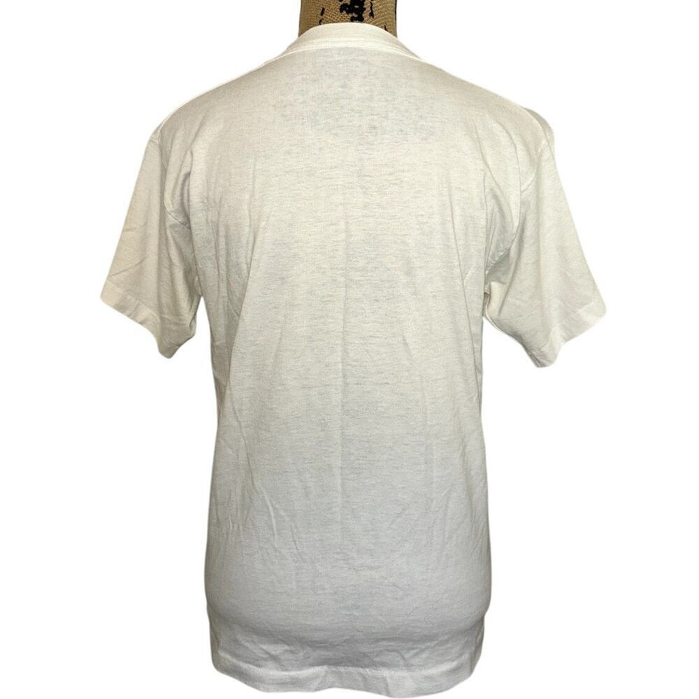 90s Fruit Of The Loom Air Waves Cow Sheep T Shirt White Size Medium Vintage Cute - Picture 3 of 7